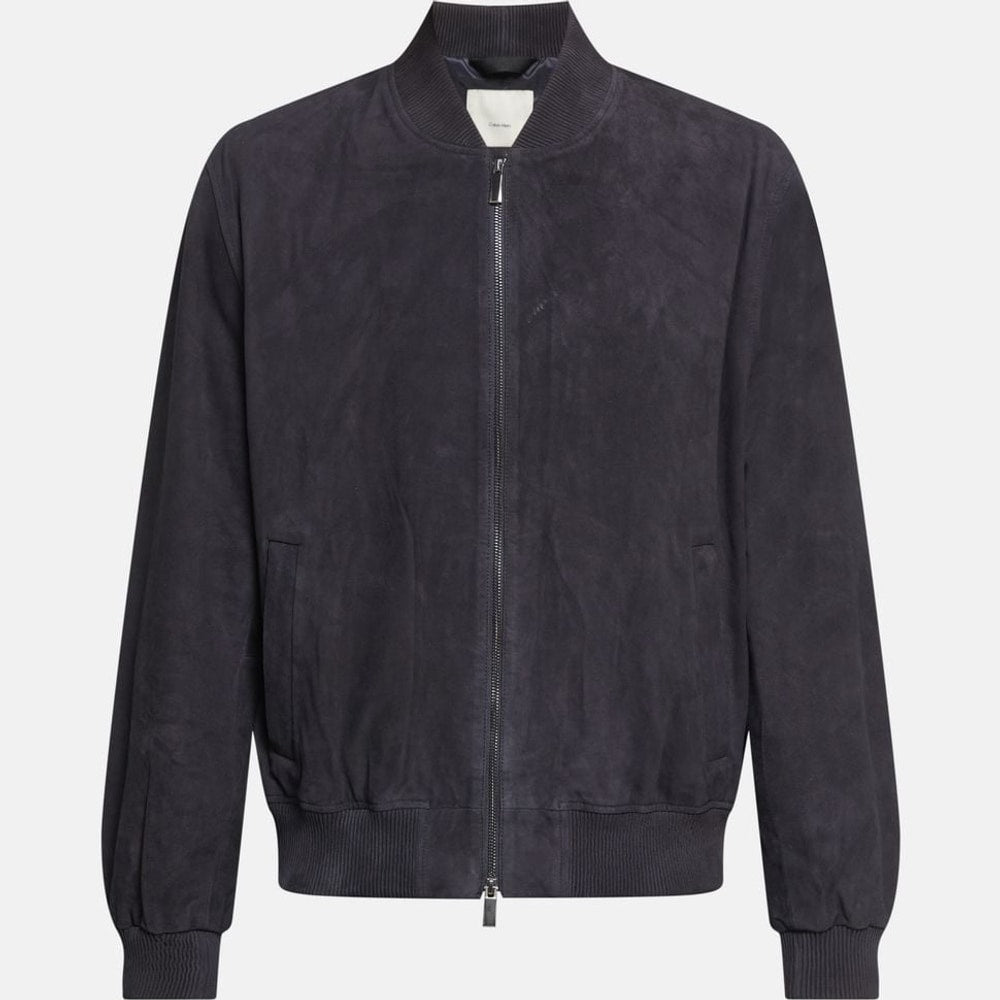 Calvin Klein Leather blouson Blue – ropa, azul