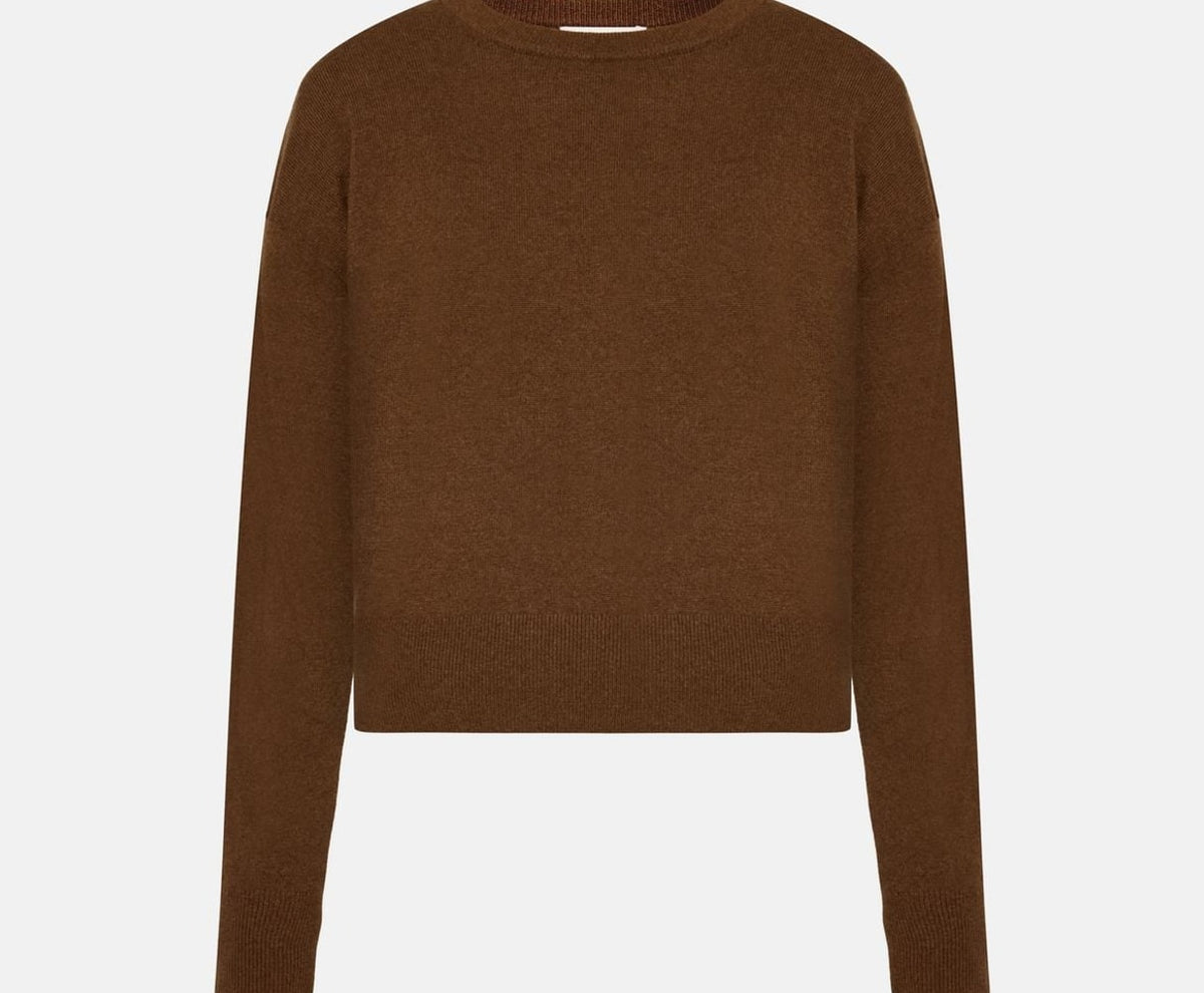 Calvin Klein Cashmere pullover Espresso Style Brown – vaatteet, ruskea