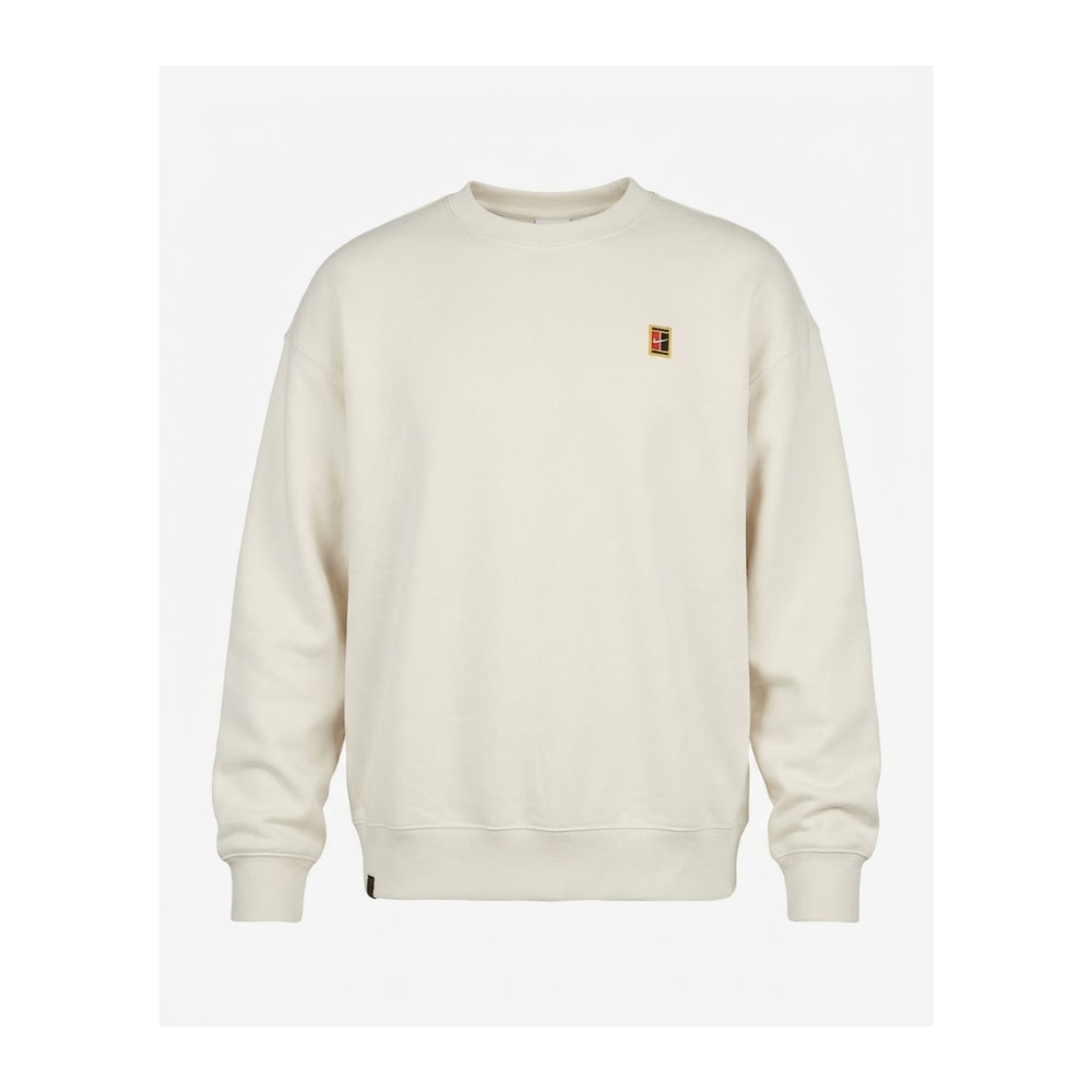 Nike NikeCourt Men's French Terry Crewneck Top Phantom – hættetrøje