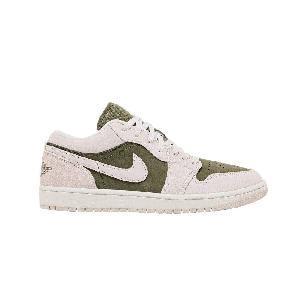 Air Jordan 1 Low Medium Olive – skor, vit