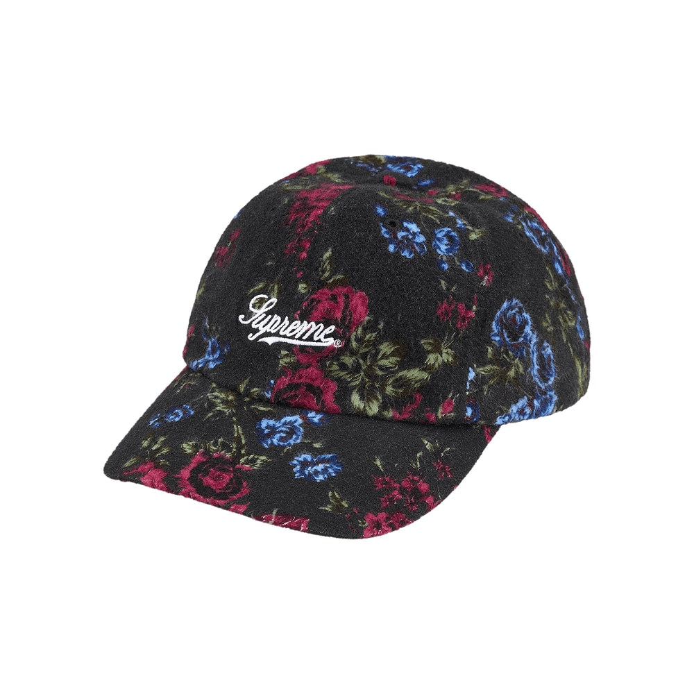 Supreme Floral Flannel 6-Panel Black – mössa
