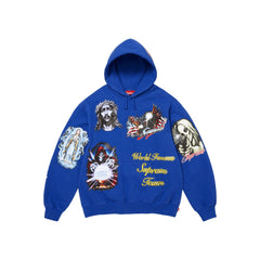 Supreme Stickers Hooded Sweatshirt Royal