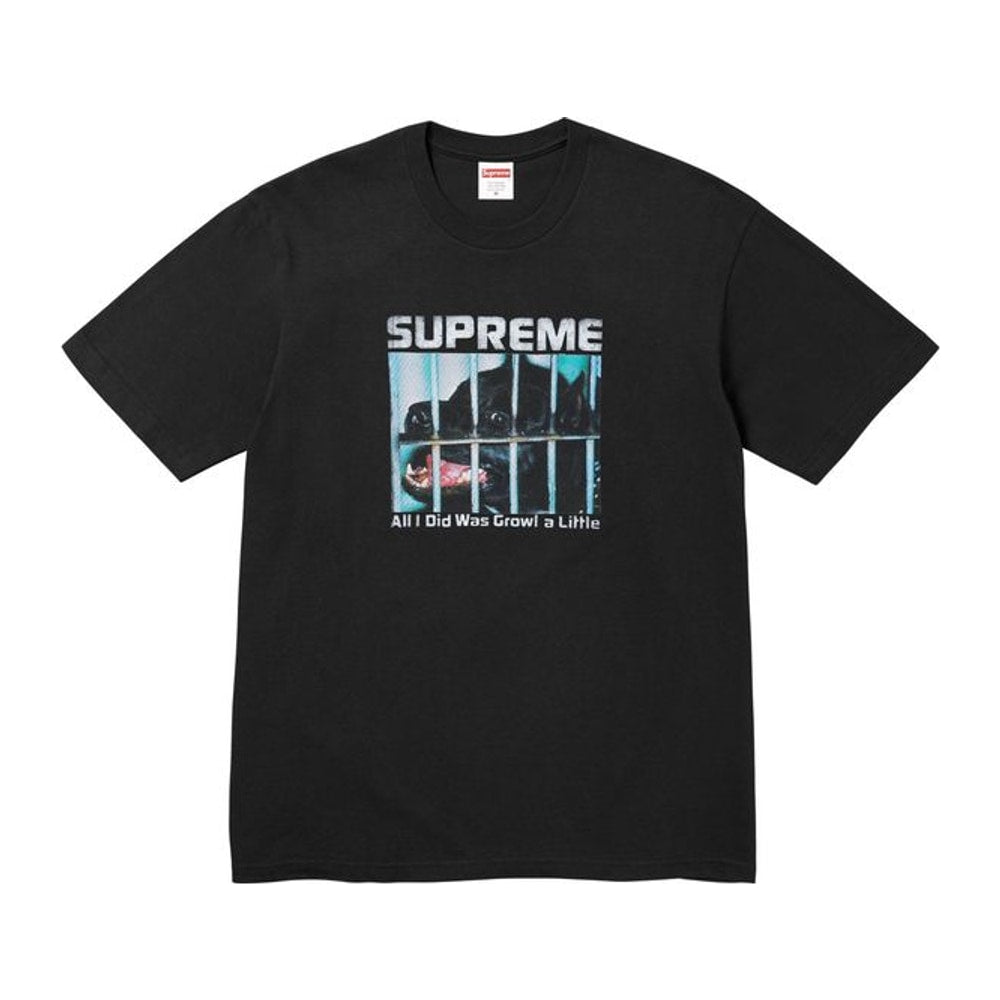 Supreme Growl Tee Black – T-Shirt