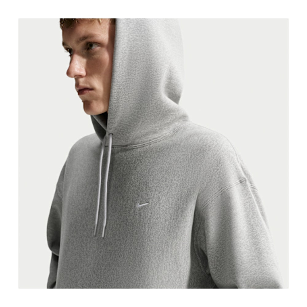 Nike Solo Swoosh Dark Grey Heather Light Smoke Grey Bílá – oblečení, šedá