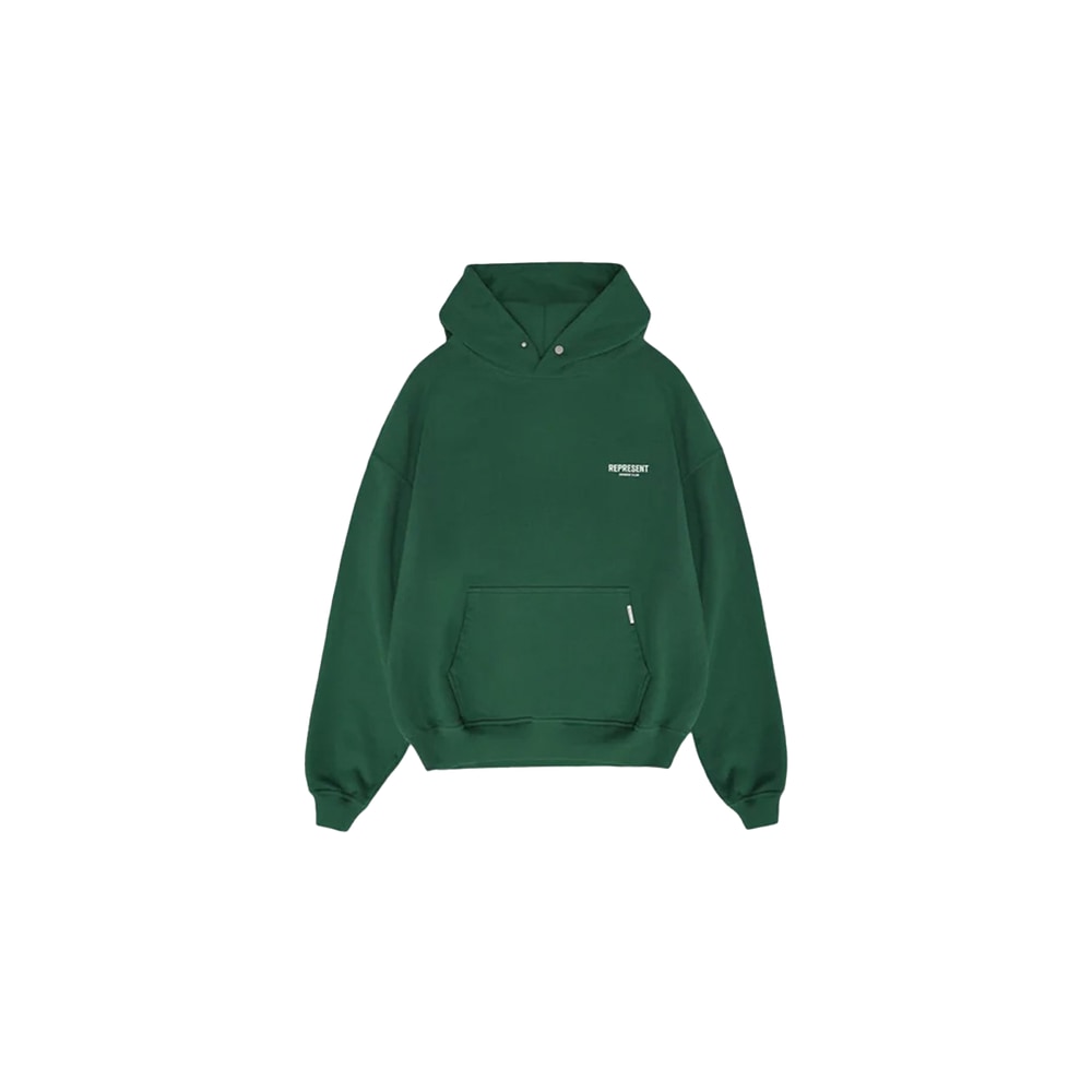 Represent Owner's Club Hoodie Racing Green/White – sudadera, verde