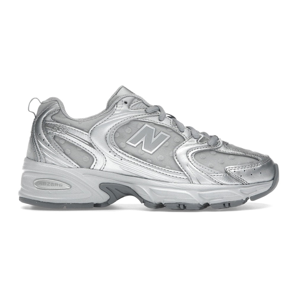 New Balance 530 Silver Metallic Polka Dots – tenisky, stříbrná