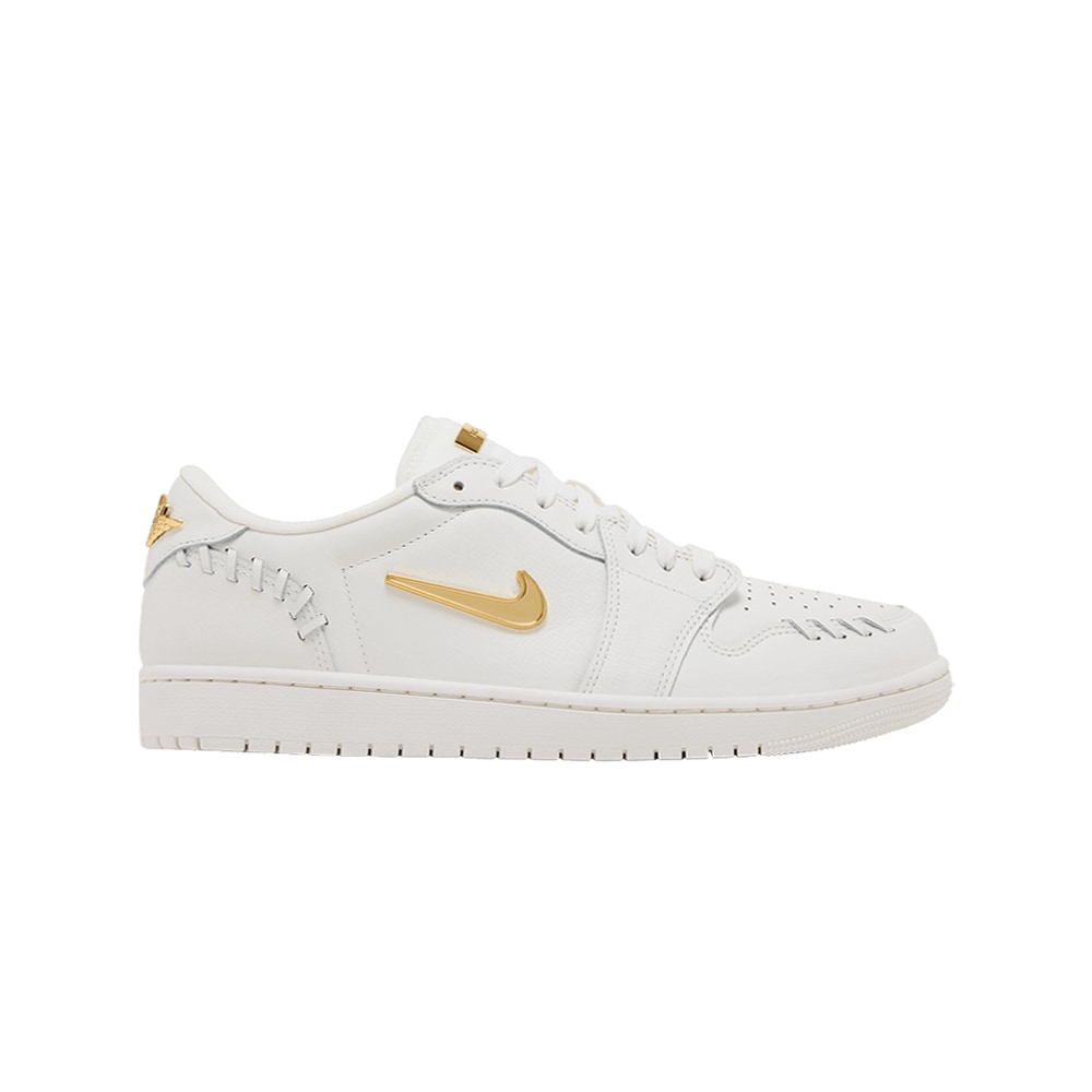Air Jordan 1 Low Method of Make Sail Metallic Gold – pantofi, alb