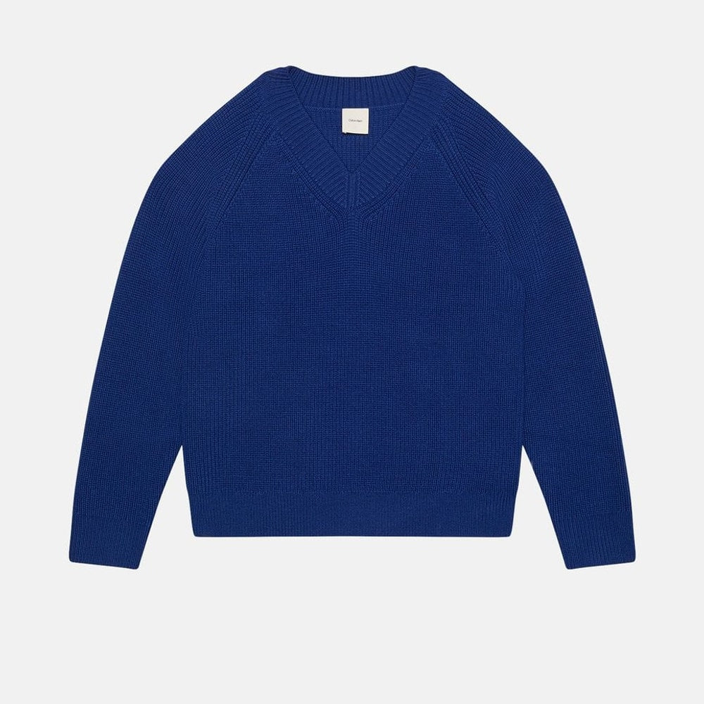 Calvin Klein Wool-blend pullover Blue – hættetrøje, blå