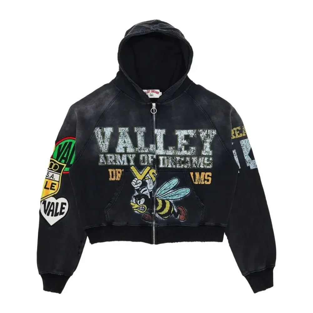 Vale Forever Valley Dreams Bee Hoodie Black – pulóver