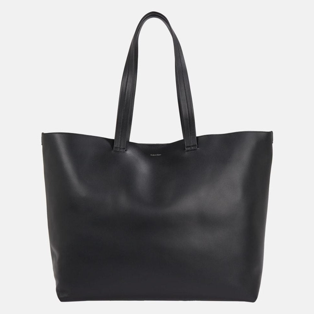 Calvin Klein Leather tote bag Black – сумка, чорний