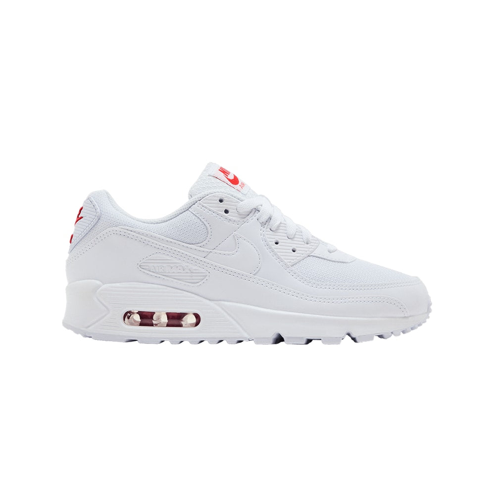 Nike Air Max 90 White Light Crimson – chaussures, blanc