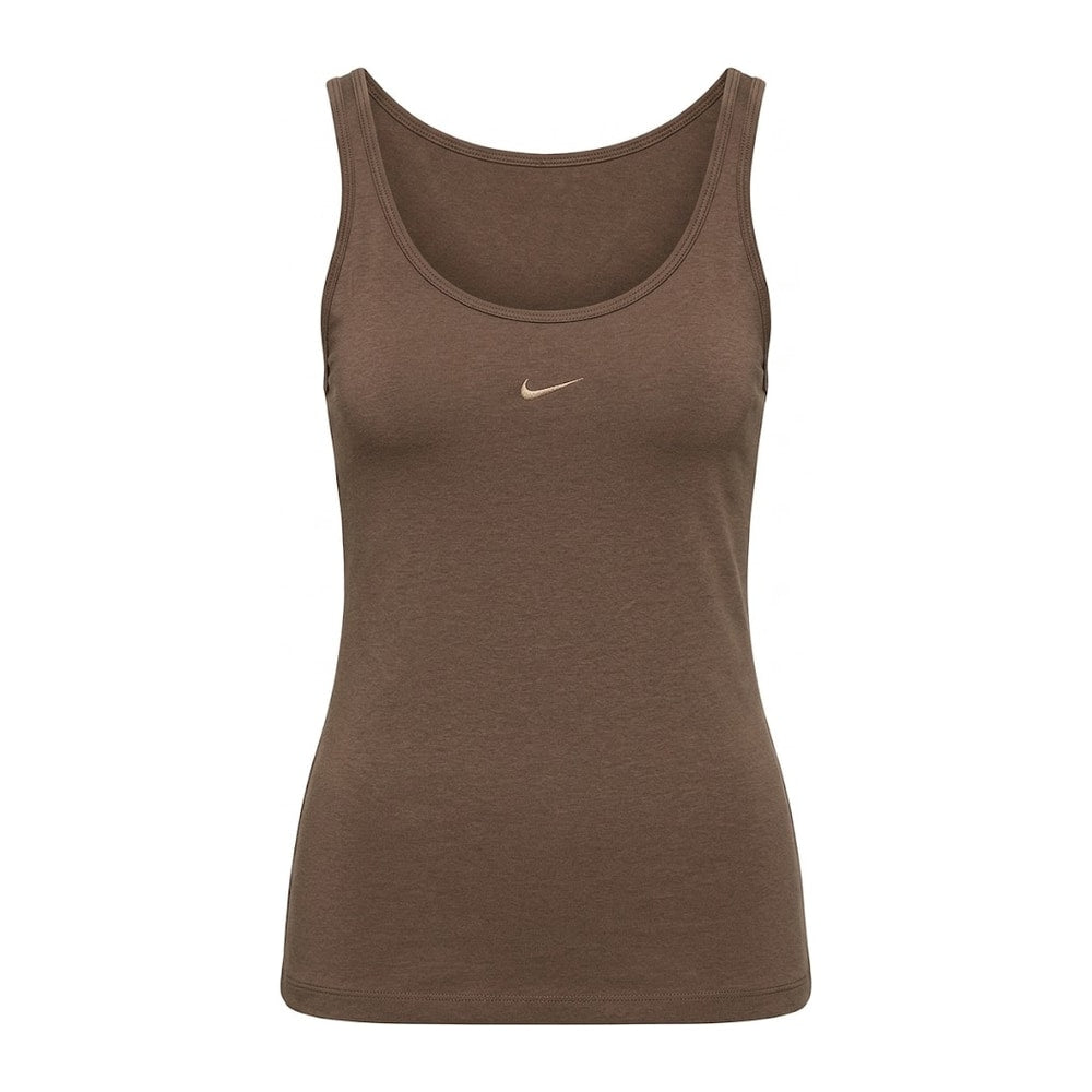 Nike Sportswear Chill Knit Women's Tank Top Mink Brown – oblečení