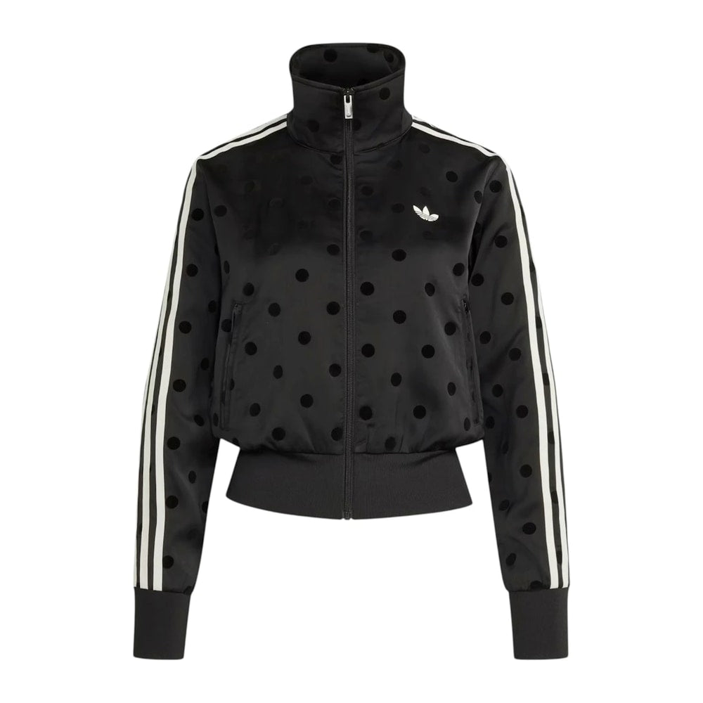 adidas Women's Satin Polka Dots TT Track Jacket Black – bunda, černá