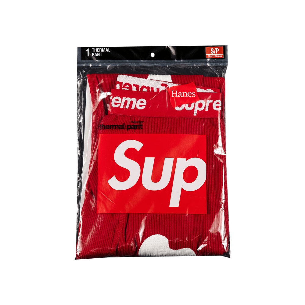 Supreme x Hanes Bones Thermal Pant (1 Pack) Red – pantaloni