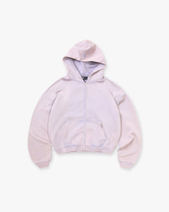 Represent Initial Boxy Zip Through Hoodie Mist