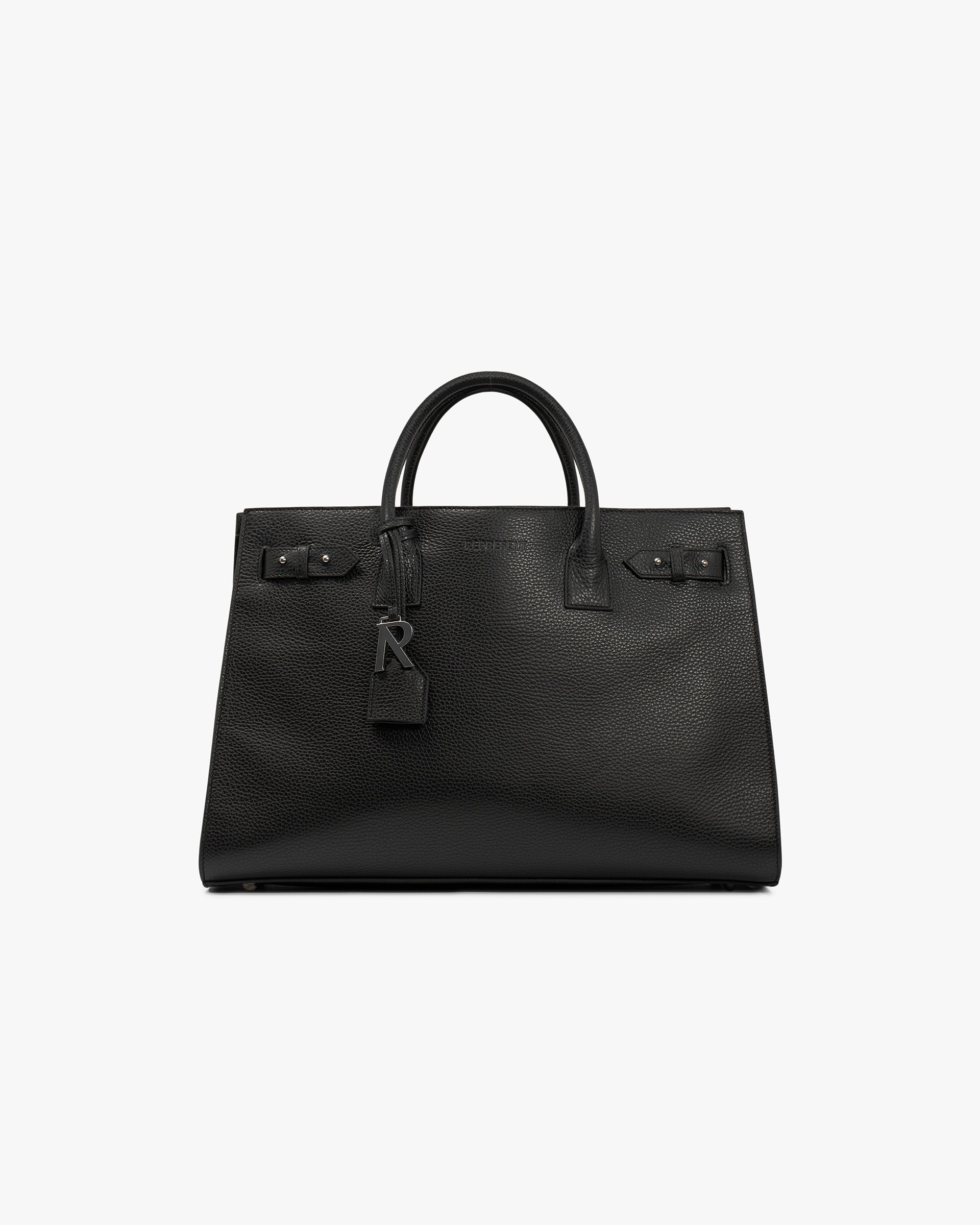 Represent Leather Tote Bag Textured Black