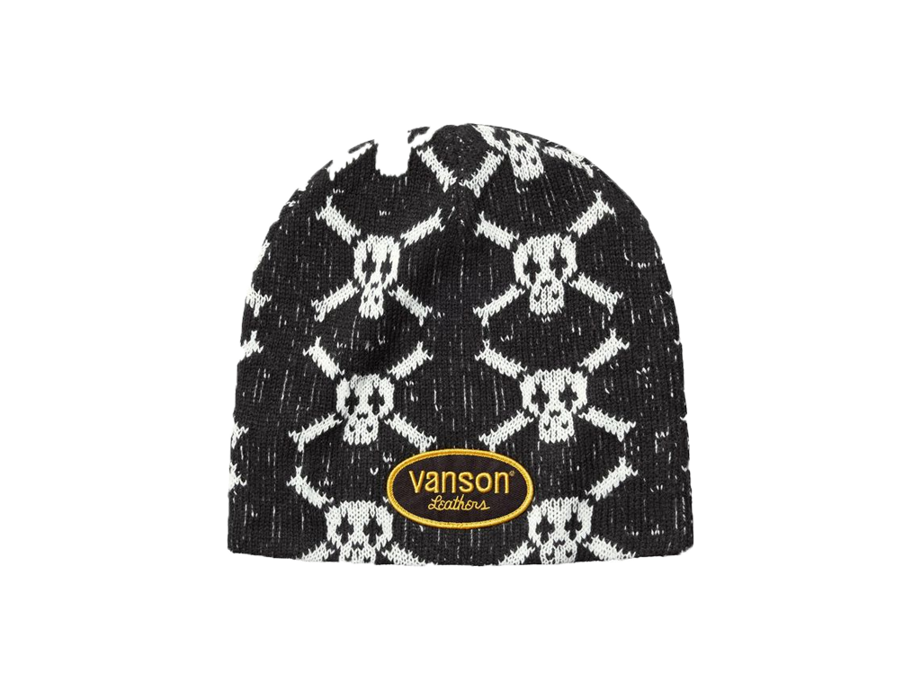 Supreme x Vanson Leathers Skull Beanie Black-Supreme-pikastore.cz