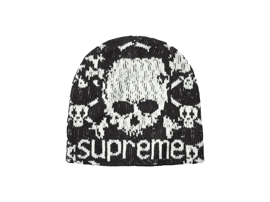 Supreme x Vanson Leathers Skull Beanie Black-Supreme-pikastore.cz