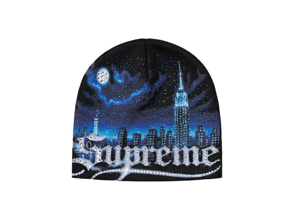 Supreme Cityscape Beanie Black – čepice