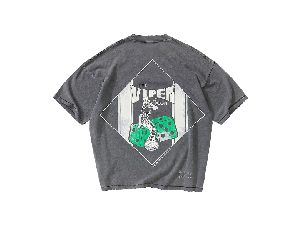 Represent x The Viper Room Dice T-Shirt Vintage Grey